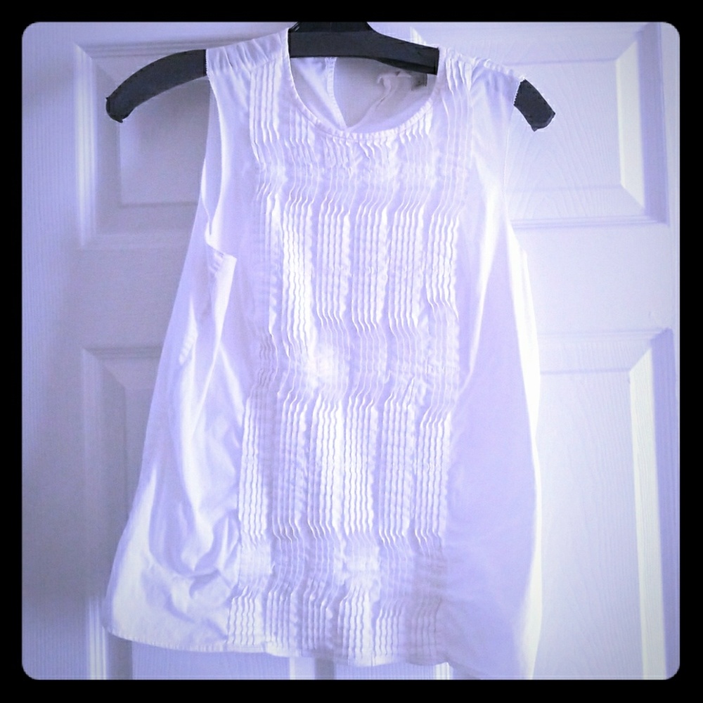 Liz Claiborne sleeveless white shirt 8